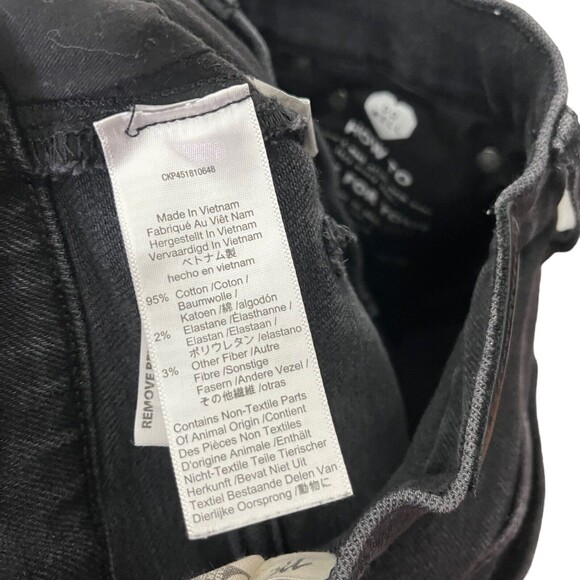 Madewell Cali Demi Boot Jeans Women’s Size 25 Starkey Wash Black Crop Flare - Picture 12 of 13